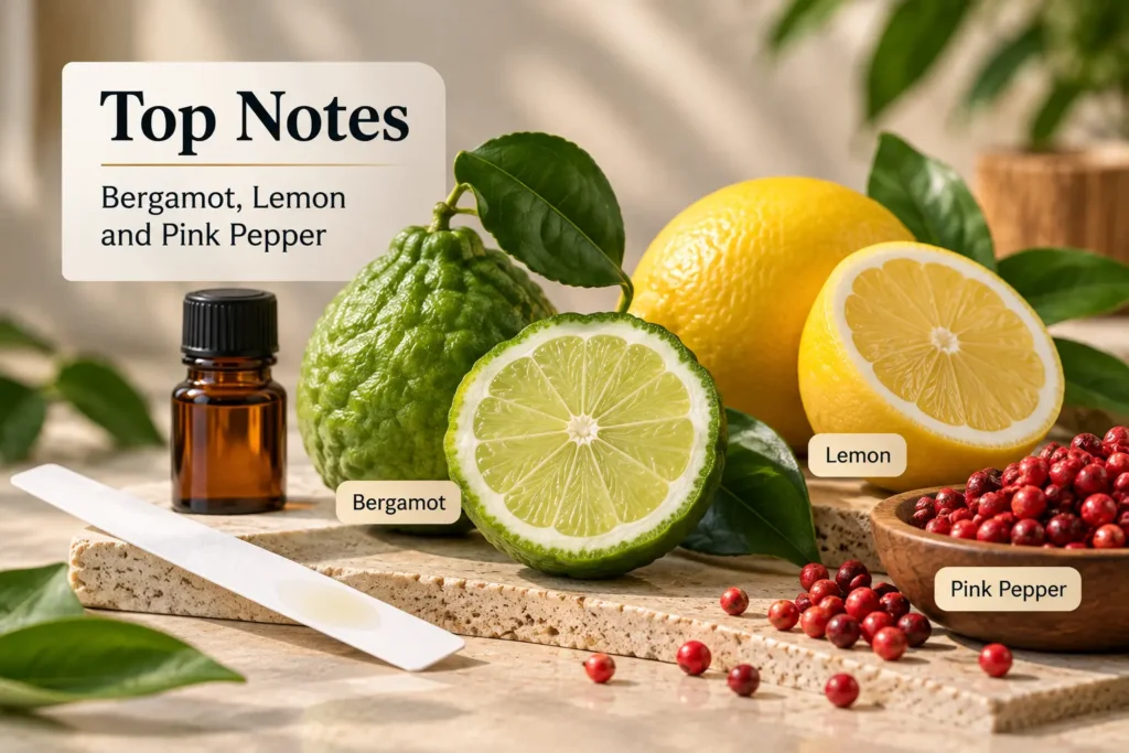 bergamot and citrus top notes used in perfume oils